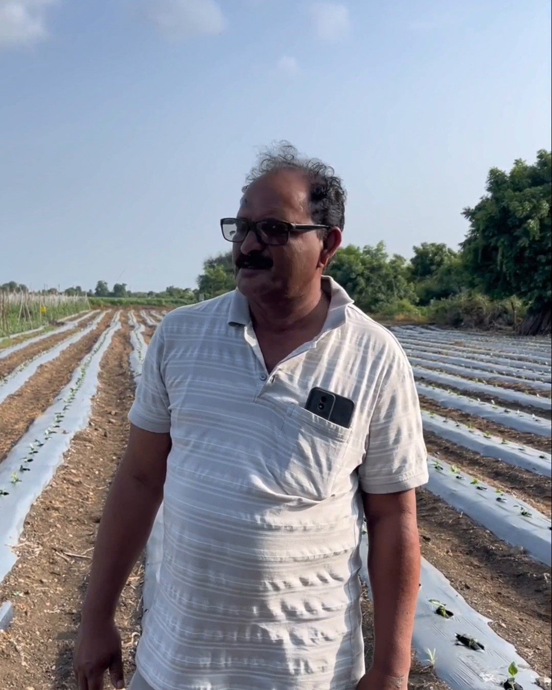 Vedika Trading client farmer during a field visit