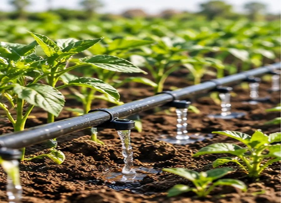 Drip irrigation field